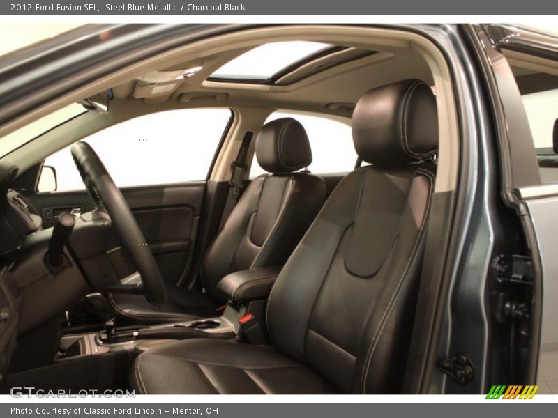 Steel Blue Metallic / Charcoal Black 2012 Ford Fusion SEL