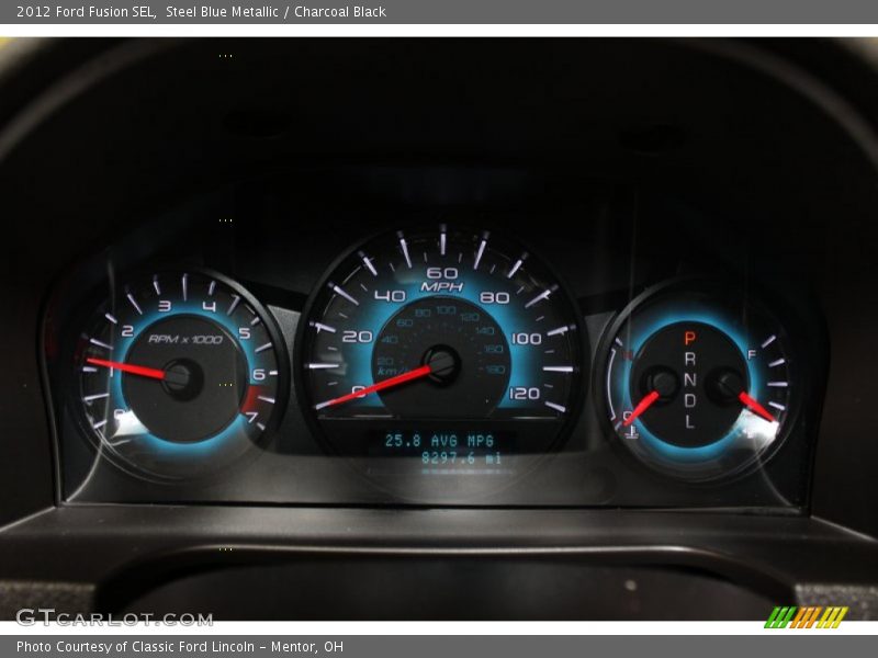 Steel Blue Metallic / Charcoal Black 2012 Ford Fusion SEL