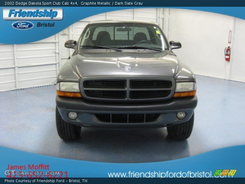 Graphite Metallic / Dark Slate Gray 2002 Dodge Dakota Sport Club Cab 4x4
