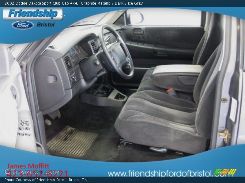 Graphite Metallic / Dark Slate Gray 2002 Dodge Dakota Sport Club Cab 4x4