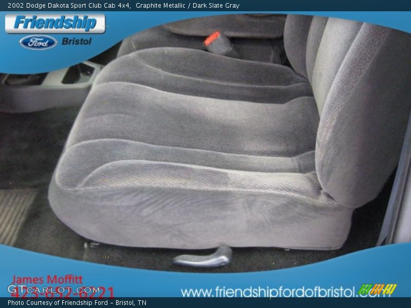 Graphite Metallic / Dark Slate Gray 2002 Dodge Dakota Sport Club Cab 4x4