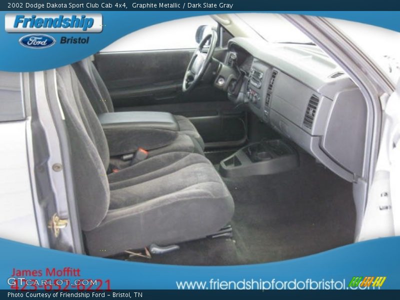Graphite Metallic / Dark Slate Gray 2002 Dodge Dakota Sport Club Cab 4x4