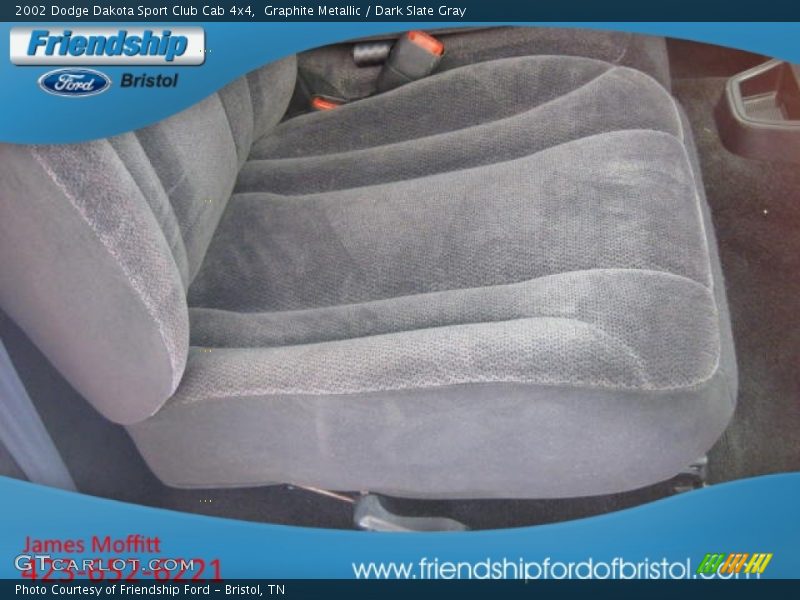 Graphite Metallic / Dark Slate Gray 2002 Dodge Dakota Sport Club Cab 4x4