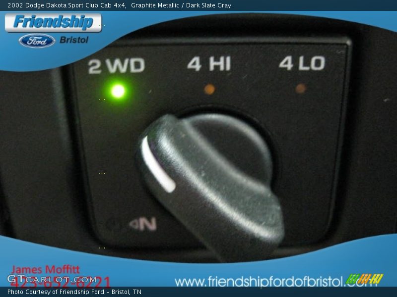 Graphite Metallic / Dark Slate Gray 2002 Dodge Dakota Sport Club Cab 4x4