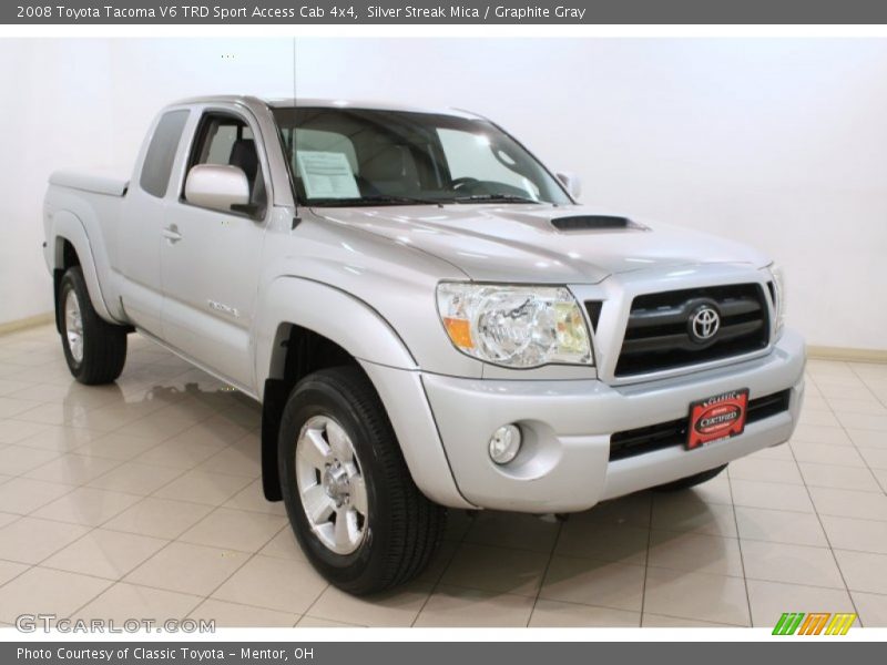 Silver Streak Mica / Graphite Gray 2008 Toyota Tacoma V6 TRD Sport Access Cab 4x4