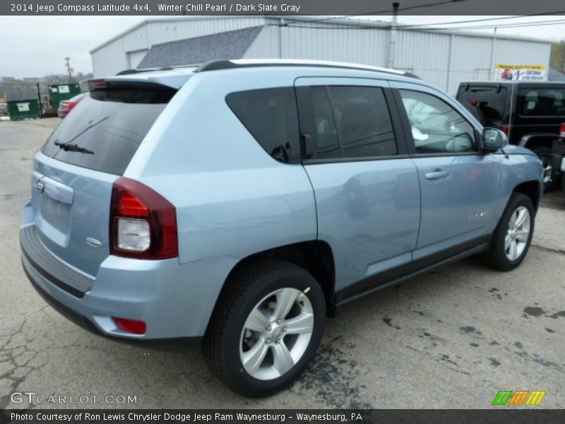 Winter Chill Pearl / Dark Slate Gray 2014 Jeep Compass Latitude 4x4