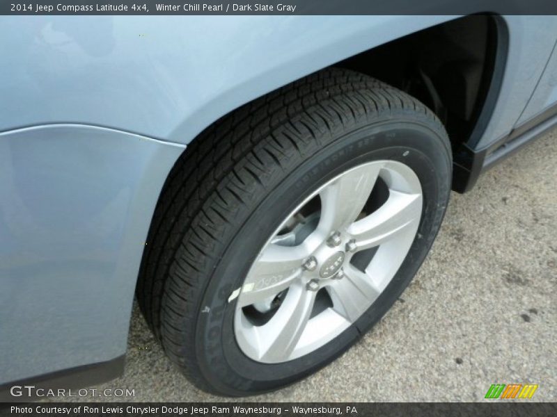 Winter Chill Pearl / Dark Slate Gray 2014 Jeep Compass Latitude 4x4