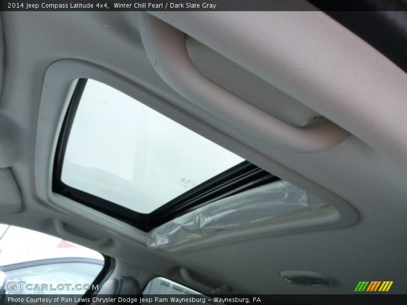Winter Chill Pearl / Dark Slate Gray 2014 Jeep Compass Latitude 4x4