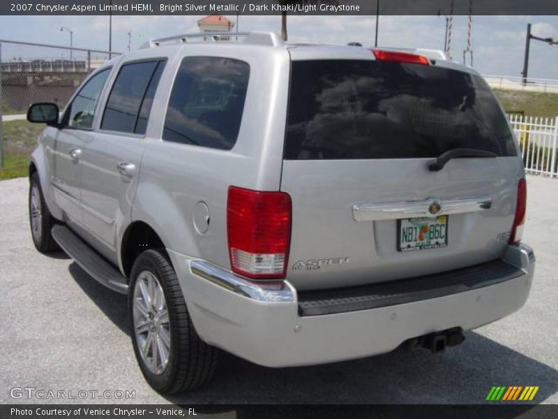 Bright Silver Metallic / Dark Khaki/Light Graystone 2007 Chrysler Aspen Limited HEMI