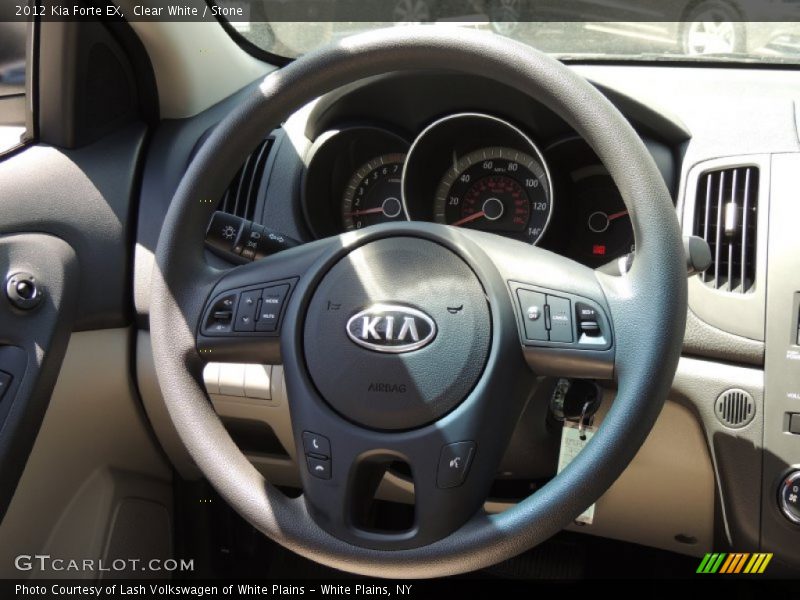 Clear White / Stone 2012 Kia Forte EX