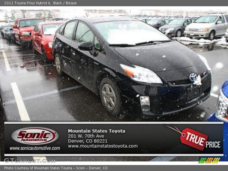 Black / Bisque 2011 Toyota Prius Hybrid II