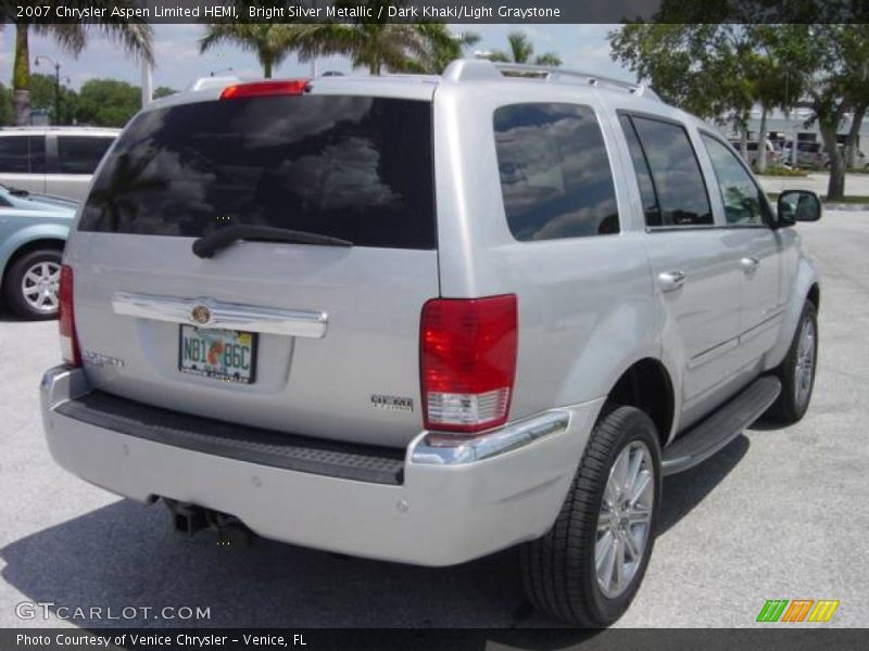 Bright Silver Metallic / Dark Khaki/Light Graystone 2007 Chrysler Aspen Limited HEMI