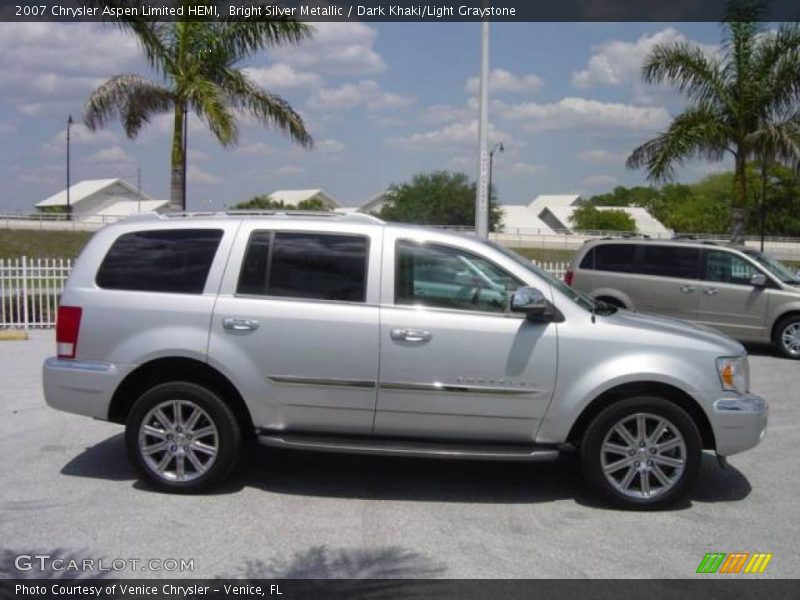 Bright Silver Metallic / Dark Khaki/Light Graystone 2007 Chrysler Aspen Limited HEMI