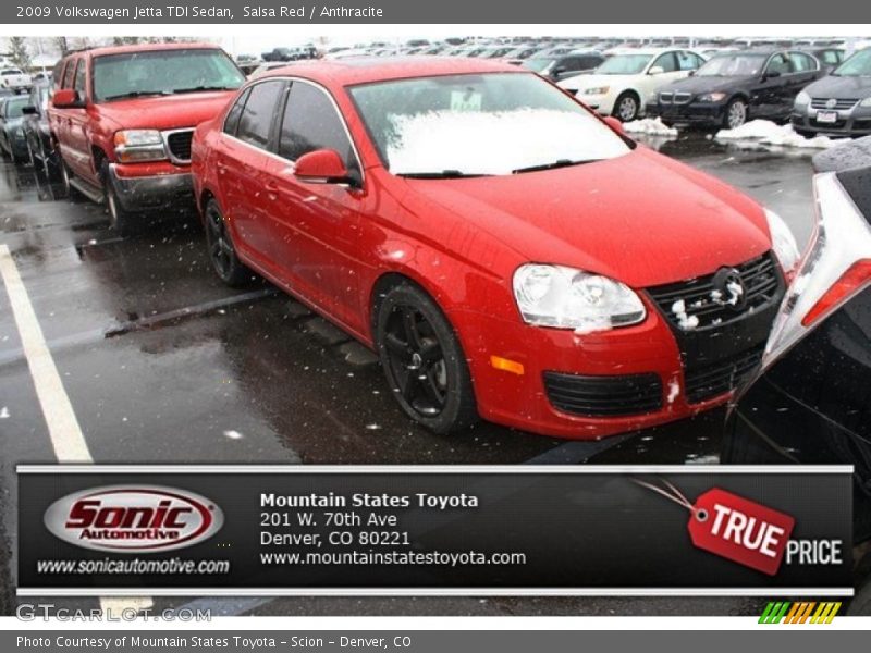 Salsa Red / Anthracite 2009 Volkswagen Jetta TDI Sedan