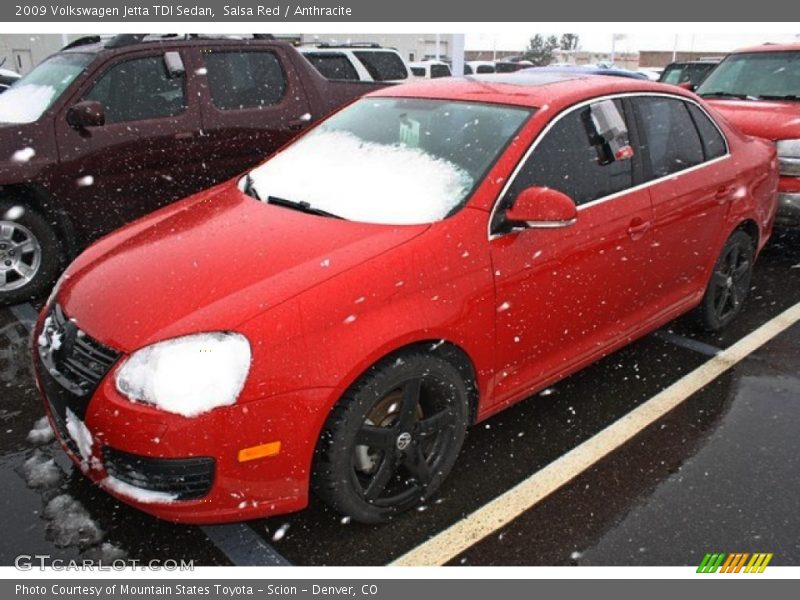 Salsa Red / Anthracite 2009 Volkswagen Jetta TDI Sedan