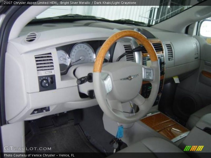 Bright Silver Metallic / Dark Khaki/Light Graystone 2007 Chrysler Aspen Limited HEMI