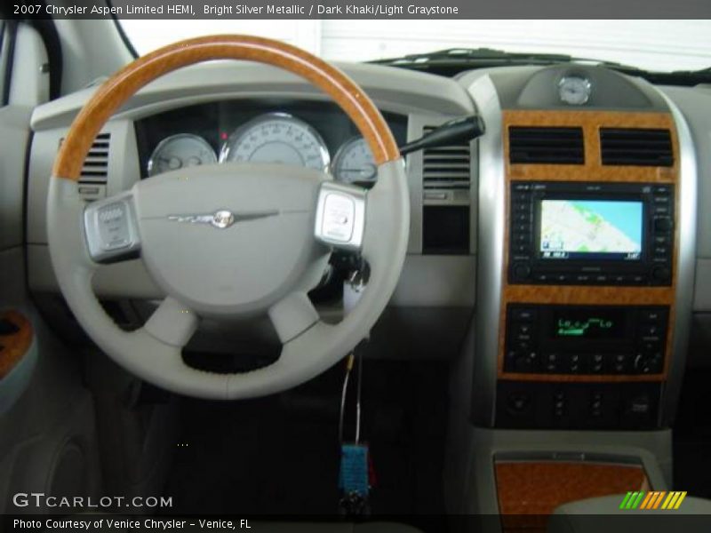 Bright Silver Metallic / Dark Khaki/Light Graystone 2007 Chrysler Aspen Limited HEMI