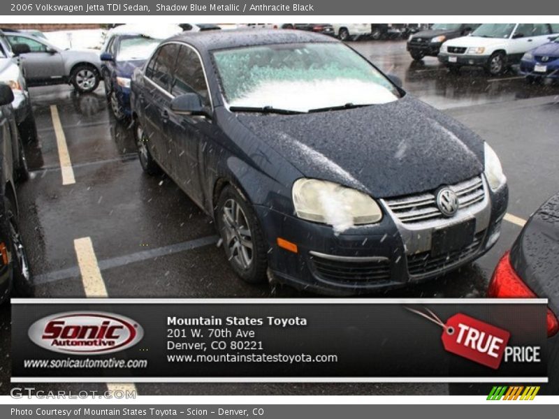 Shadow Blue Metallic / Anthracite Black 2006 Volkswagen Jetta TDI Sedan