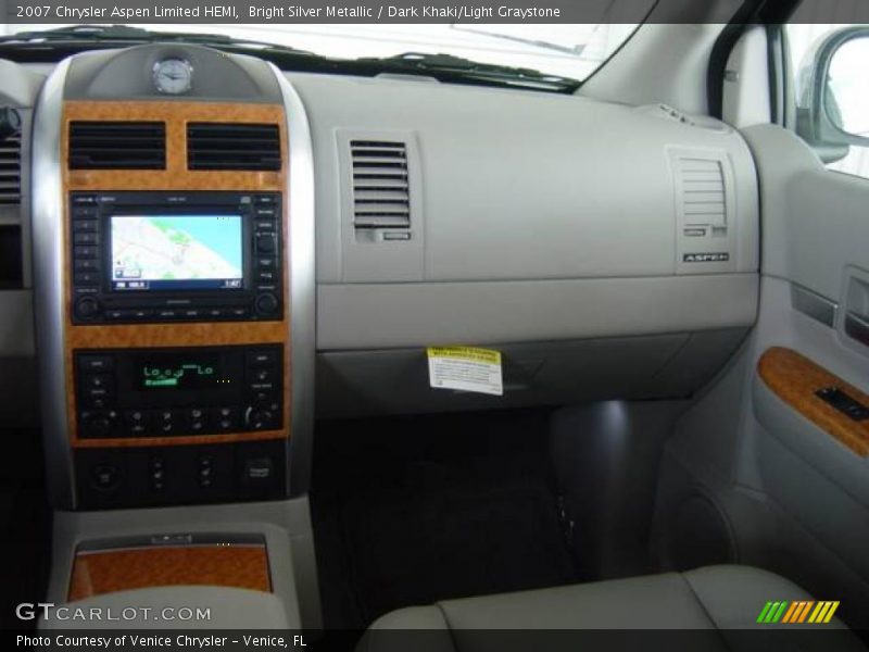 Bright Silver Metallic / Dark Khaki/Light Graystone 2007 Chrysler Aspen Limited HEMI