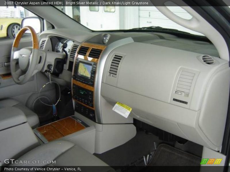 Bright Silver Metallic / Dark Khaki/Light Graystone 2007 Chrysler Aspen Limited HEMI