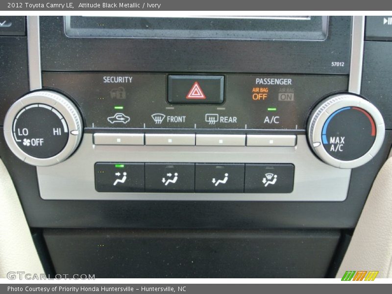 Attitude Black Metallic / Ivory 2012 Toyota Camry LE