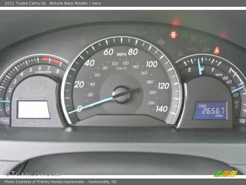 Attitude Black Metallic / Ivory 2012 Toyota Camry LE