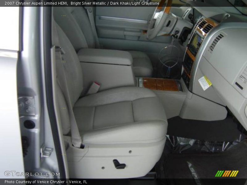 Bright Silver Metallic / Dark Khaki/Light Graystone 2007 Chrysler Aspen Limited HEMI