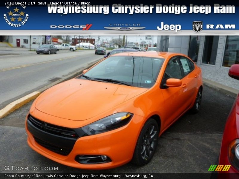 Header Orange / Black 2013 Dodge Dart Rallye