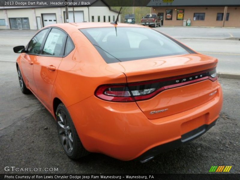 Header Orange / Black 2013 Dodge Dart Rallye