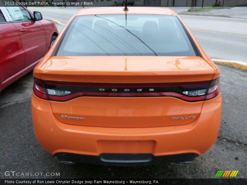 Header Orange / Black 2013 Dodge Dart Rallye