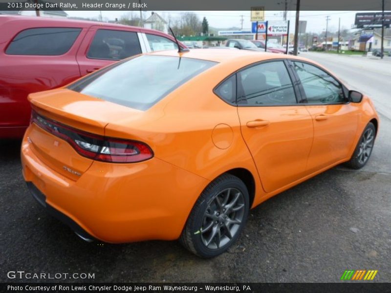 Header Orange / Black 2013 Dodge Dart Rallye