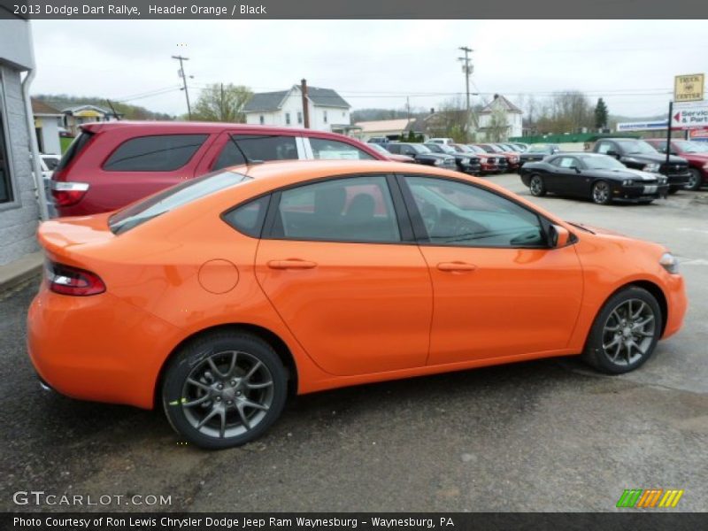 Header Orange / Black 2013 Dodge Dart Rallye