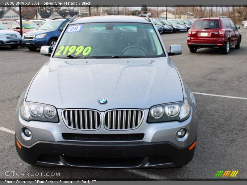 Silver Grey Metallic / Black 2008 BMW X3 3.0si