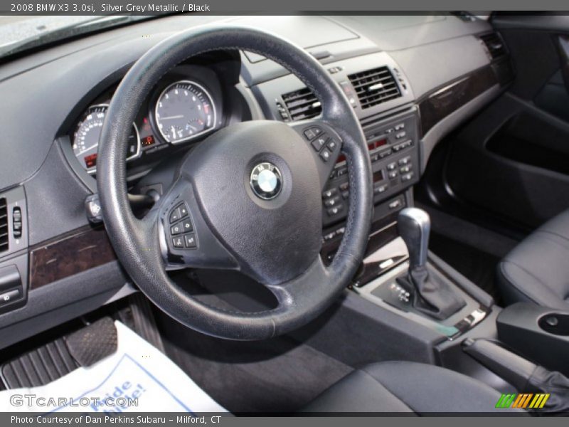 Silver Grey Metallic / Black 2008 BMW X3 3.0si