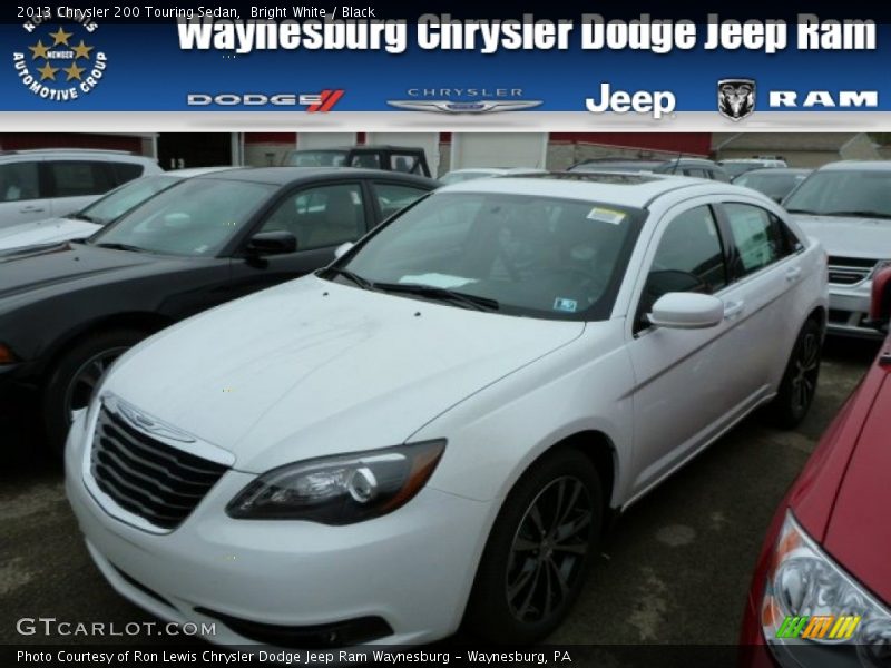 Bright White / Black 2013 Chrysler 200 Touring Sedan