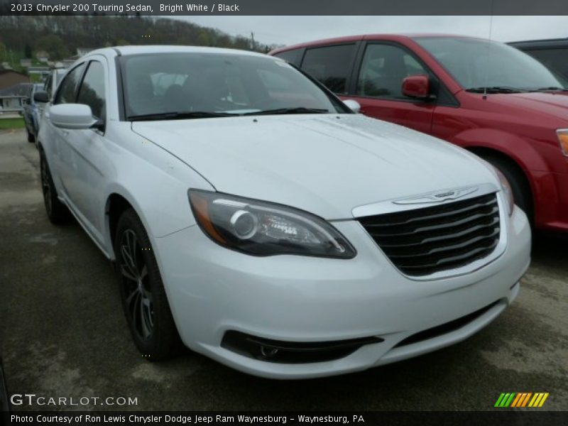Bright White / Black 2013 Chrysler 200 Touring Sedan