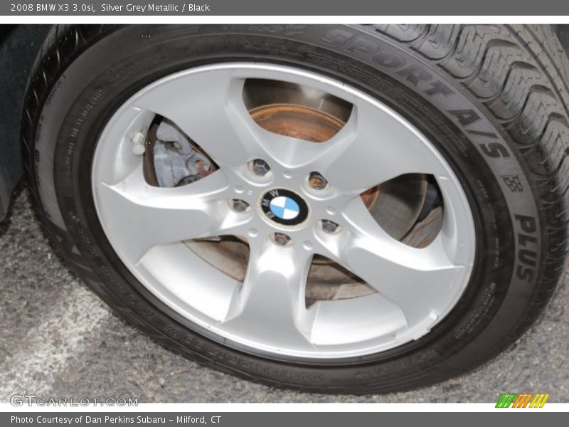 Silver Grey Metallic / Black 2008 BMW X3 3.0si