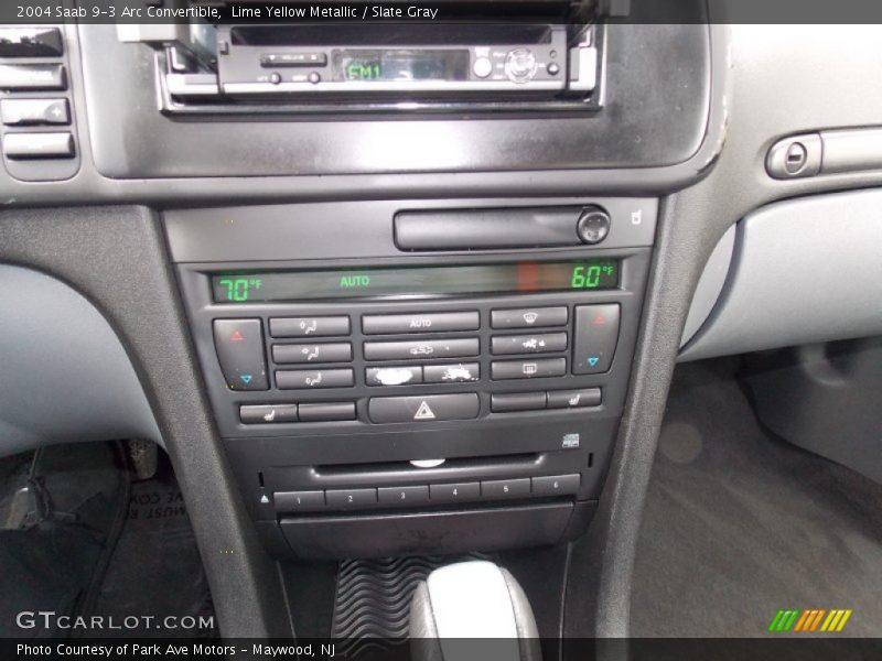 Lime Yellow Metallic / Slate Gray 2004 Saab 9-3 Arc Convertible