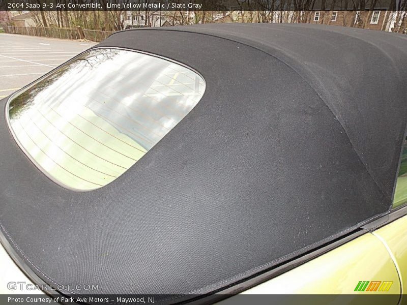 Lime Yellow Metallic / Slate Gray 2004 Saab 9-3 Arc Convertible
