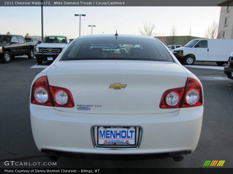 White Diamond Tricoat / Cocoa/Cashmere 2011 Chevrolet Malibu LTZ