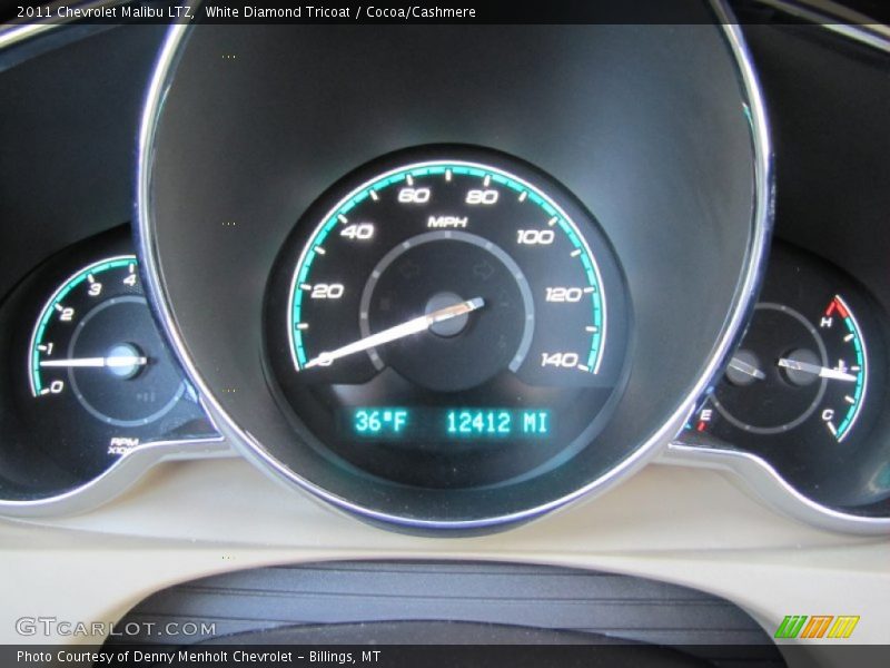 White Diamond Tricoat / Cocoa/Cashmere 2011 Chevrolet Malibu LTZ
