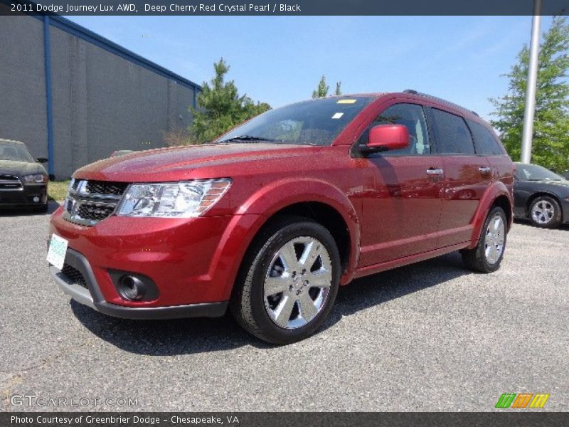 Deep Cherry Red Crystal Pearl / Black 2011 Dodge Journey Lux AWD