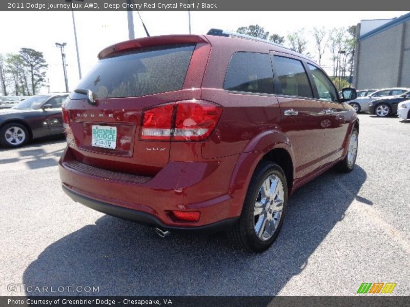 Deep Cherry Red Crystal Pearl / Black 2011 Dodge Journey Lux AWD