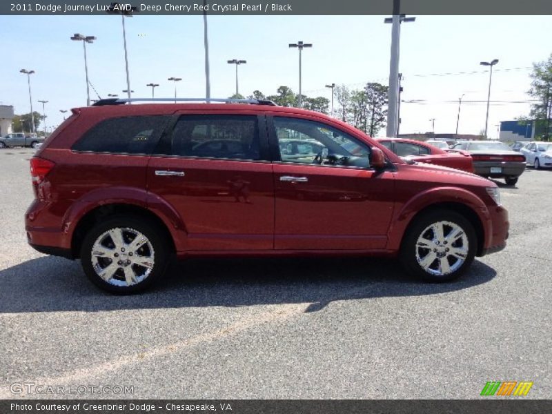 Deep Cherry Red Crystal Pearl / Black 2011 Dodge Journey Lux AWD