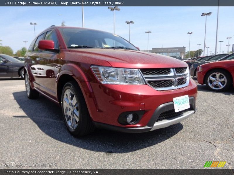 Deep Cherry Red Crystal Pearl / Black 2011 Dodge Journey Lux AWD