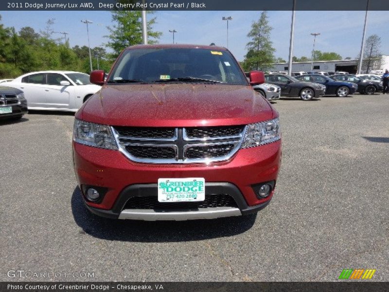 Deep Cherry Red Crystal Pearl / Black 2011 Dodge Journey Lux AWD