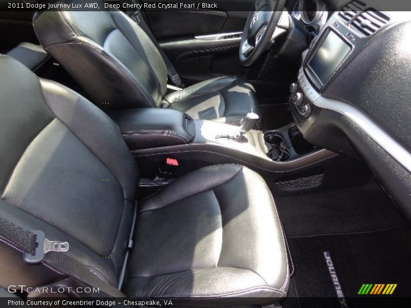 Deep Cherry Red Crystal Pearl / Black 2011 Dodge Journey Lux AWD