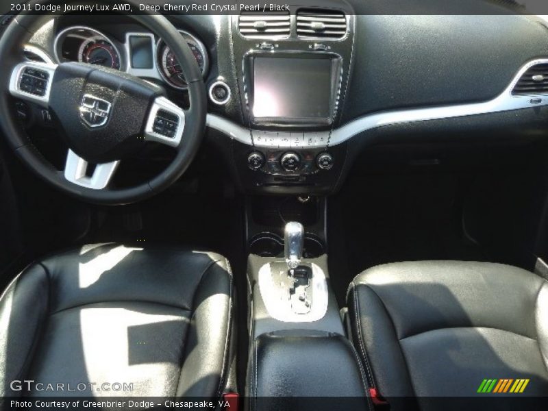 Deep Cherry Red Crystal Pearl / Black 2011 Dodge Journey Lux AWD