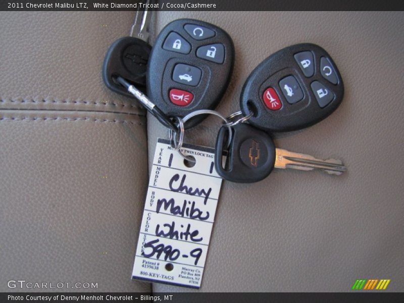 White Diamond Tricoat / Cocoa/Cashmere 2011 Chevrolet Malibu LTZ