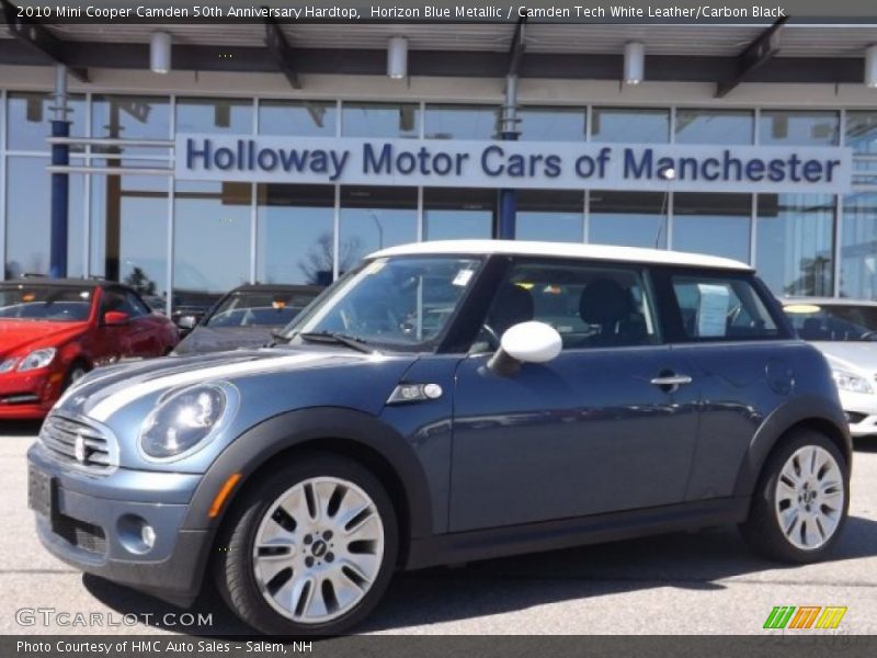 Horizon Blue Metallic / Camden Tech White Leather/Carbon Black 2010 Mini Cooper Camden 50th Anniversary Hardtop